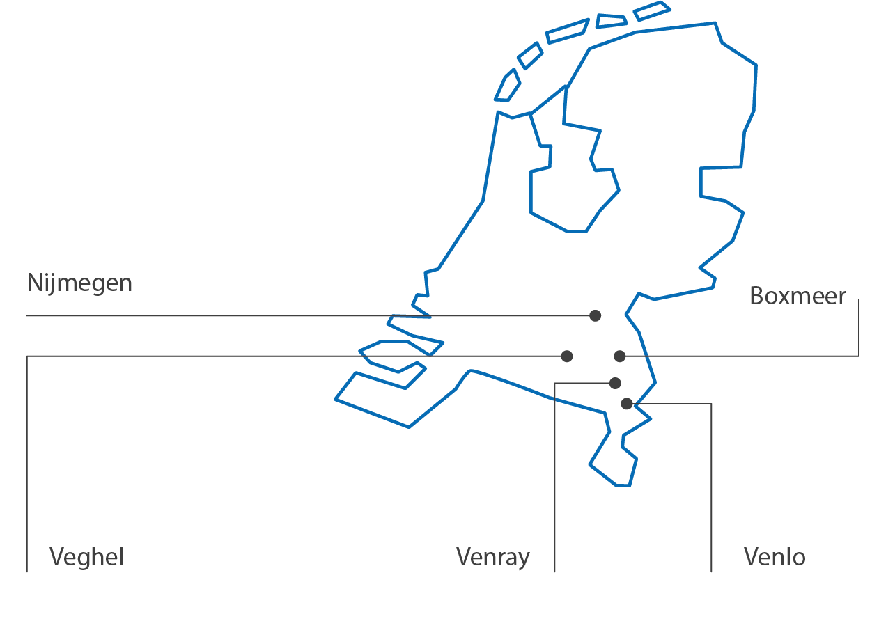 Kaart Nederland vestigingen Bol 2024